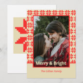 Cartes Pour Fêtes Annuelles votre nom faux motif (Devant / Derrière)