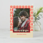 Cartes Pour Fêtes Annuelles votre nom faux motif (Debout devant)