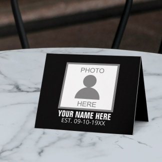 Cartes Pour Fêtes Annuelles Votre photo ici Nom et âge