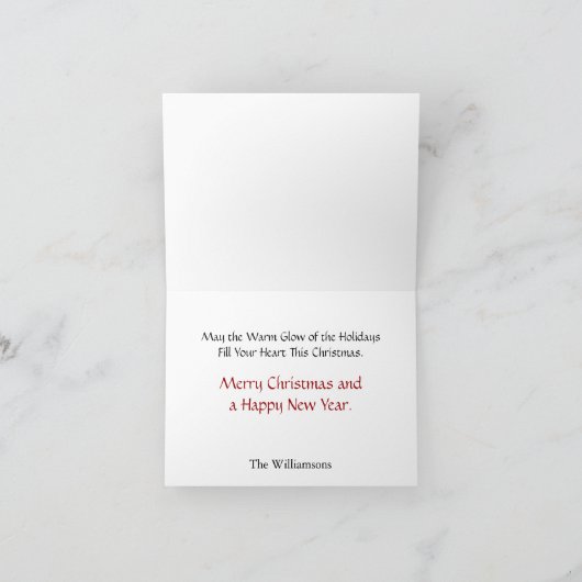 Cartes Pour Fêtes Annuelles Votre photo sur Pine Branches Joyeuses Fêtes (Intérieur)