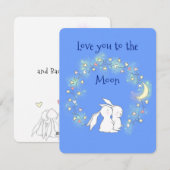 Cartes Pour Fêtes Annuelles Vous aimez les lapins de lune (Devant / Derrière)