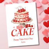 Cartes Pour Fêtes Annuelles Vous aimez plus que gâteau drôle rétro Valentines 