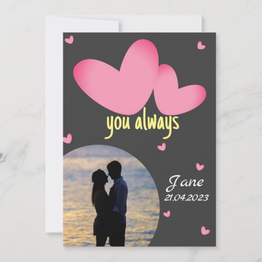 Cartes Pour Fêtes Annuelles Vous aimez toujours (Devant)