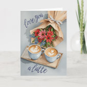 Cartes Pour Fêtes Annuelles Vous aimez un café en latte (Devant)