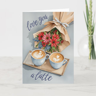 Cartes Pour Fêtes Annuelles Vous aimez un café en latte