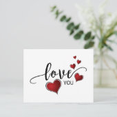Cartes Pour Fêtes Annuelles Vous aimez Valentine (Debout devant)