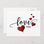 Cartes Pour Fêtes Annuelles Vous aimez Valentine (Devant / Derrière)