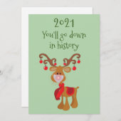 Cartes Pour Fêtes Annuelles Vous allez tomber dans l'histoire Rudolph Reindeer (Devant / Derrière)