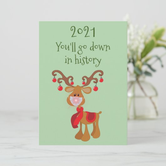 Cartes Pour Fêtes Annuelles Vous allez tomber dans l'histoire Rudolph Reindeer (Debout devant)
