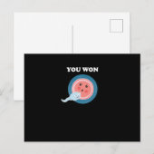 Cartes Pour Fêtes Annuelles Vous avez gagné l'Embryologie Humaine Evolution Sc (Devant / Derrière)