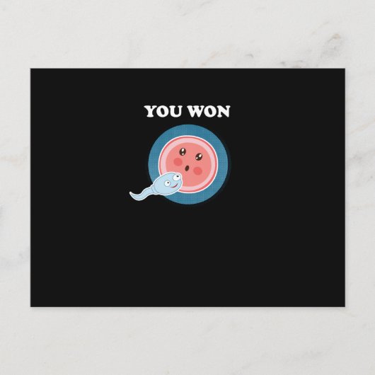 Cartes Pour Fêtes Annuelles Vous avez gagné l'Embryologie Humaine Evolution Sc (Devant)