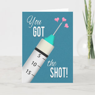 Cartes Pour Fêtes Annuelles Vous avez le Covid 19 Vaccine Shot Félicitations