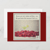 Cartes Pour Fêtes Annuelles Vous avez quitté (Devant / Derrière)