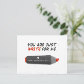 Cartes Pour Fêtes Annuelles Vous Écrivez Juste Pour Moi | Saint Valentin (Debout devant)