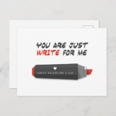 Cartes Pour Fêtes Annuelles Vous Écrivez Juste Pour Moi | Saint Valentin (Devant / Derrière)