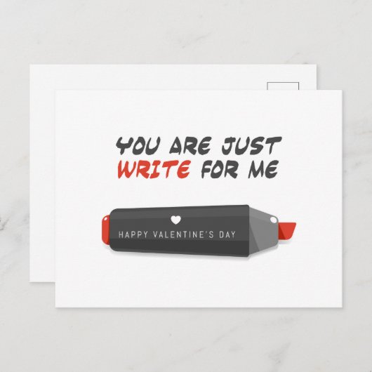 Cartes Pour Fêtes Annuelles Vous Écrivez Juste Pour Moi | Saint Valentin (Devant / Derrière)