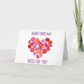 CARTES POUR FÊTES ANNUELLES VOUS ENVOYER DES "KISSES" À NOËL (Devant)