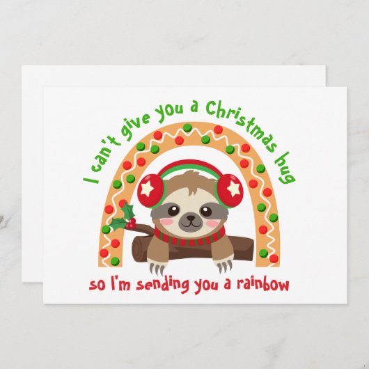 Cartes Pour Fêtes Annuelles Vous envoyer un arc-en-ciel fêter Noël (Devant / Derrière)