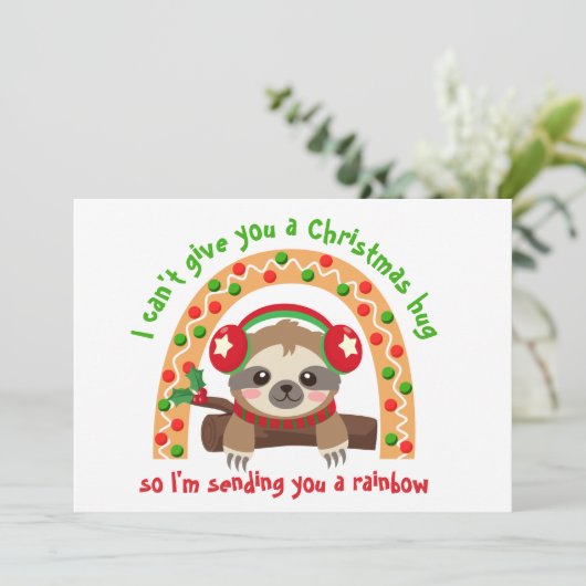 Cartes Pour Fêtes Annuelles Vous envoyer un arc-en-ciel fêter Noël (Debout devant)