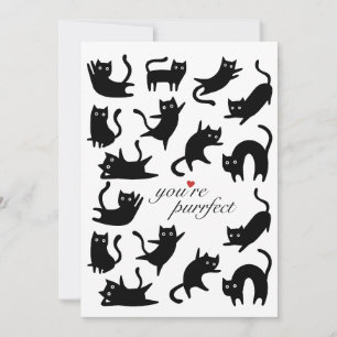 CARTES POUR FÊTES ANNUELLES VOUS ÊTES ACTUELLEMENT HEUREUX CHATS NOIRS