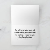 CARTES POUR FÊTES ANNUELLES VOUS ÊTES ARRÊTÉ RENCONTREZ-MOI SOUS LE MISTLEOE (Intérieur)