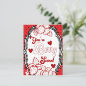 Cartes Pour Fêtes Annuelles Vous êtes Berry Sweet, Fraise, Merci (Debout devant)