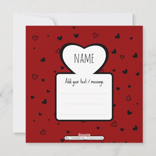 Cartes Pour Fêtes Annuelles Vous êtes dans mes pensées inappropriées Valentine (Dos)