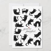 CARTES POUR FÊTES ANNUELLES VOUS ÊTES DES CHATS NOIRS HEUREUX PARFAITS (Devant)
