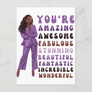 Cartes Pour Fêtes Annuelles Vous êtes extraordinaire, géniale, fabuleuse, supe