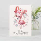 Cartes Pour Fêtes Annuelles Vous Êtes Flamazazing Enfants Valentines Flamant r (Debout devant)