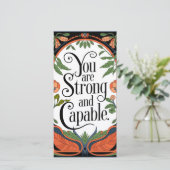 Cartes Pour Fêtes Annuelles Vous êtes fort et capable Citation Inspirationnell (Debout devant)