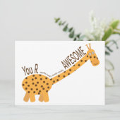 Cartes Pour Fêtes Annuelles Vous êtes génial, Illustration de girafe mignonne (Debout devant)