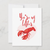 Cartes Pour Fêtes Annuelles Vous êtes la Saint Valentin du homard (Devant)