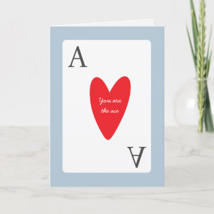 Cartes Pour Fêtes Annuelles Vous êtes l'as dans mon amour du coeur