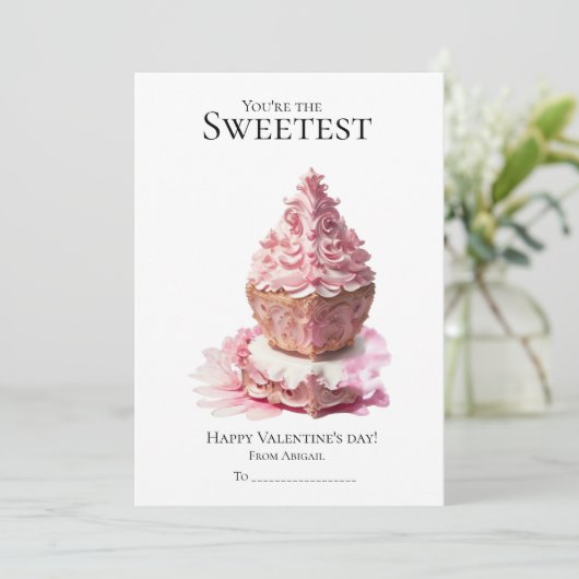 Cartes Pour Fêtes Annuelles Vous êtes le plus doux cupcakes Valentine's day (Debout devant)
