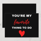 Cartes Pour Fêtes Annuelles Vous êtes ma chose préférée à faire  (Devant / Derrière)