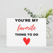 Cartes Pour Fêtes Annuelles Vous êtes ma chose préférée à faire Noir (Debout devant)