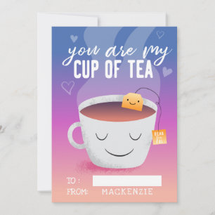 Cartes Pour Fêtes Annuelles Vous Êtes Ma Coupe De Thé Classe Valentines Journé