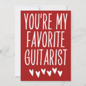 Cartes Pour Fêtes Annuelles Vous êtes ma guitariste préférée Funny Valentine's (Devant)