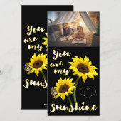 Cartes Pour Fêtes Annuelles Vous êtes ma photo de soleil (Devant / Derrière)