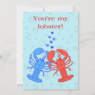 Cartes Pour Fêtes Annuelles Vous êtes mon anniversaire éditable de homard
