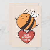 CARTES POUR FÊTES ANNUELLES VOUS ÊTES MON HONEY BEE PRÉFÉRÉ (Devant / Derrière)