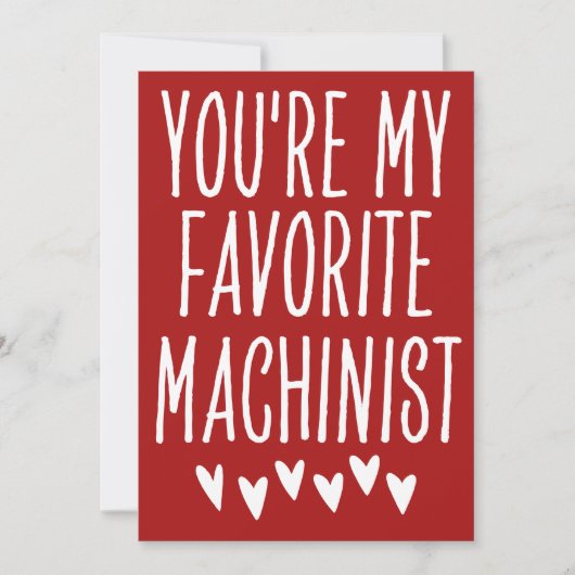 Cartes Pour Fêtes Annuelles Vous êtes mon machiniste préféré Funny Saint-Valen (Devant)