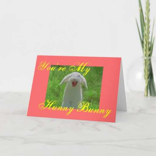 Cartes Pour Fêtes Annuelles Vous êtes Mon [mal] Lapin Hunny (Devant)