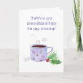 Cartes Pour Fêtes Annuelles Vous êtes Mon Marshmallow À Mon Coca Aquarelle (Devant)