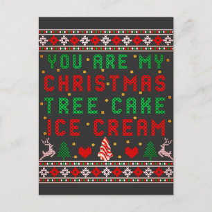 Cartes Pour Fêtes Annuelles Vous êtes Mon Noël Arbre Gâteau Crème de glace Noë
