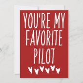 Cartes Pour Fêtes Annuelles Vous êtes mon pilote préféré Funny Valentine's Day (Devant)