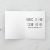 Cartes Pour Fêtes Annuelles Vous êtes mon trésor Valentine (Intérieur)