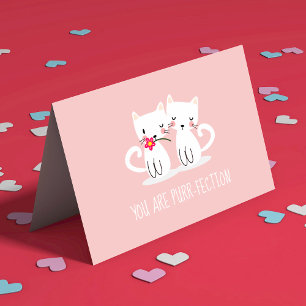Cartes Pour Fêtes Annuelles Vous Êtes Purr-Fection Belle Chats Saint-Valentin