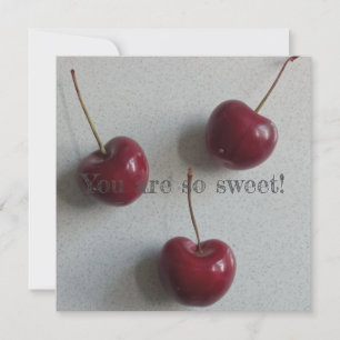 Cartes Pour Fêtes Annuelles Vous êtes si doux Cerise